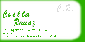 csilla rausz business card